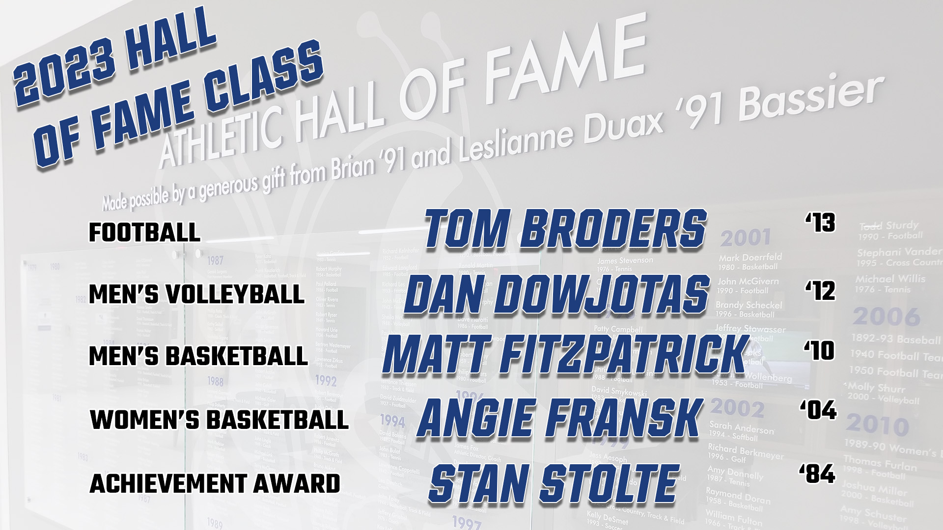 St. Ambrose announces 2023 Athletic Hall of Fame inductees