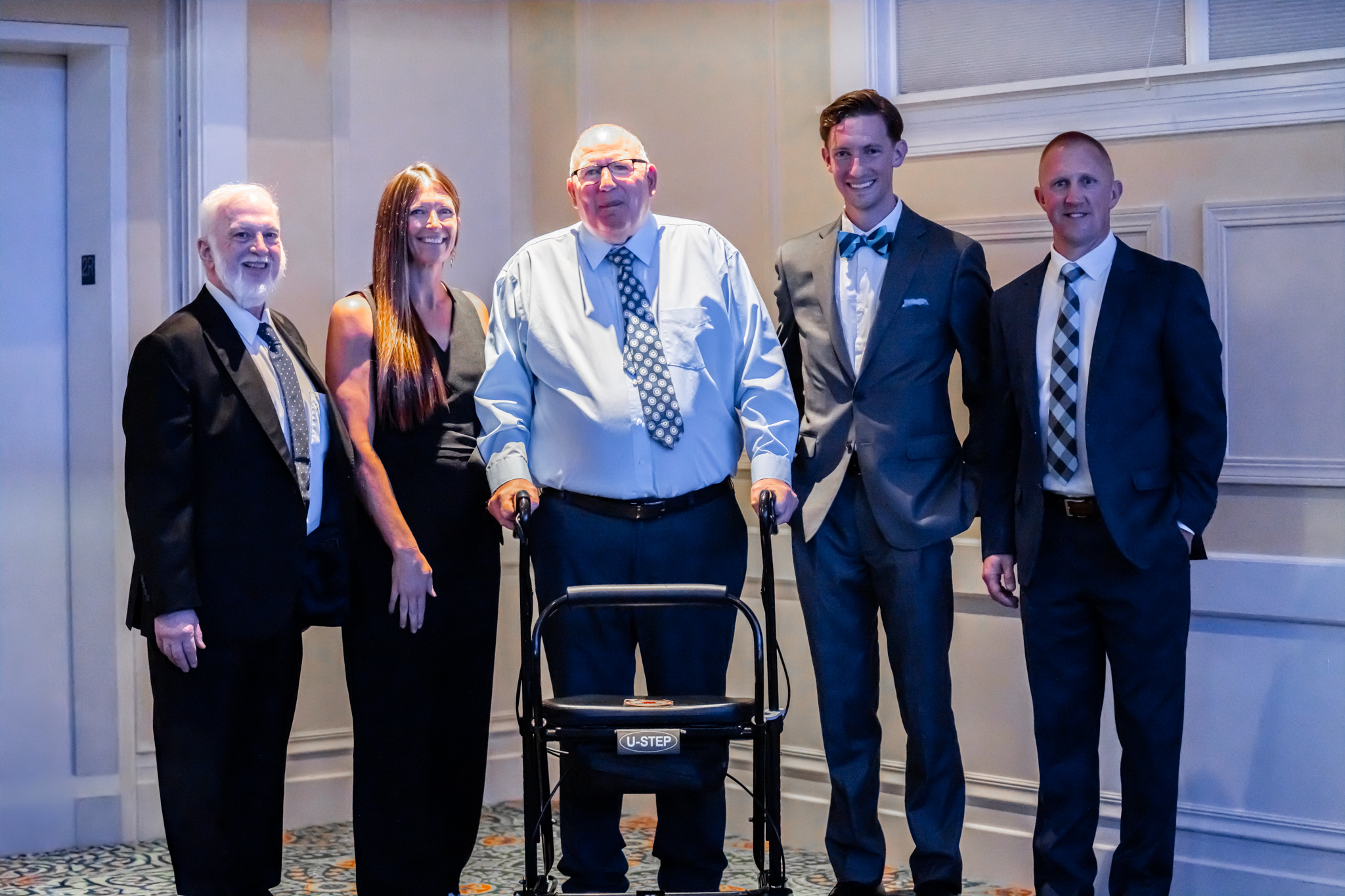 Pictured left to right: Don "Duke" Schneider, Kourtney (Burkhalter) Mannall, John Furlong, John Darmody and Drew Chuipek