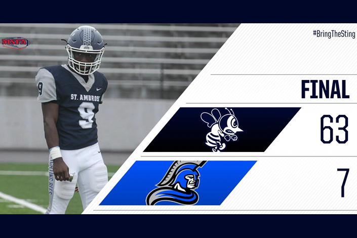St. Ambrose runs past Trinity International 63-7