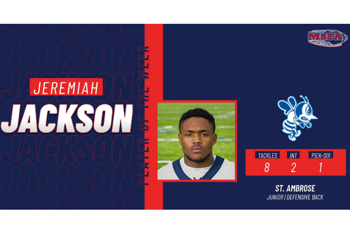 Jackson named MSFA Defensive Player of the Week