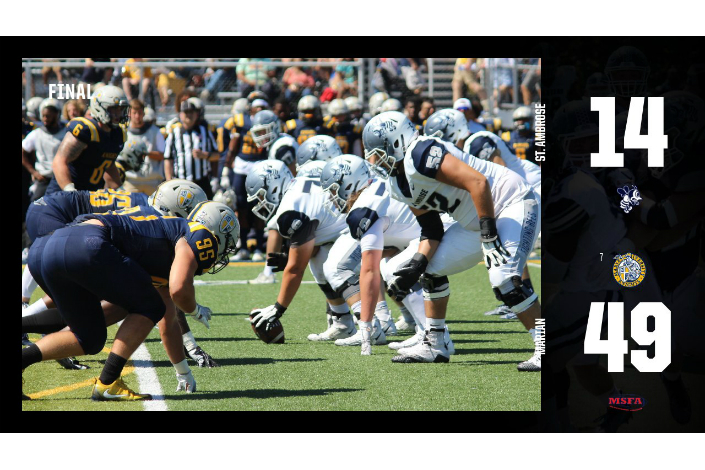St. Ambrose falls at No. 7 Marian