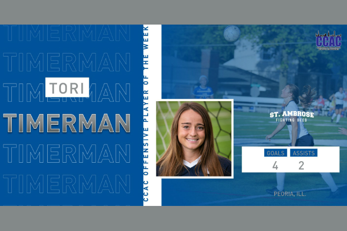 Timerman named CCAC Offensive Player of the Week