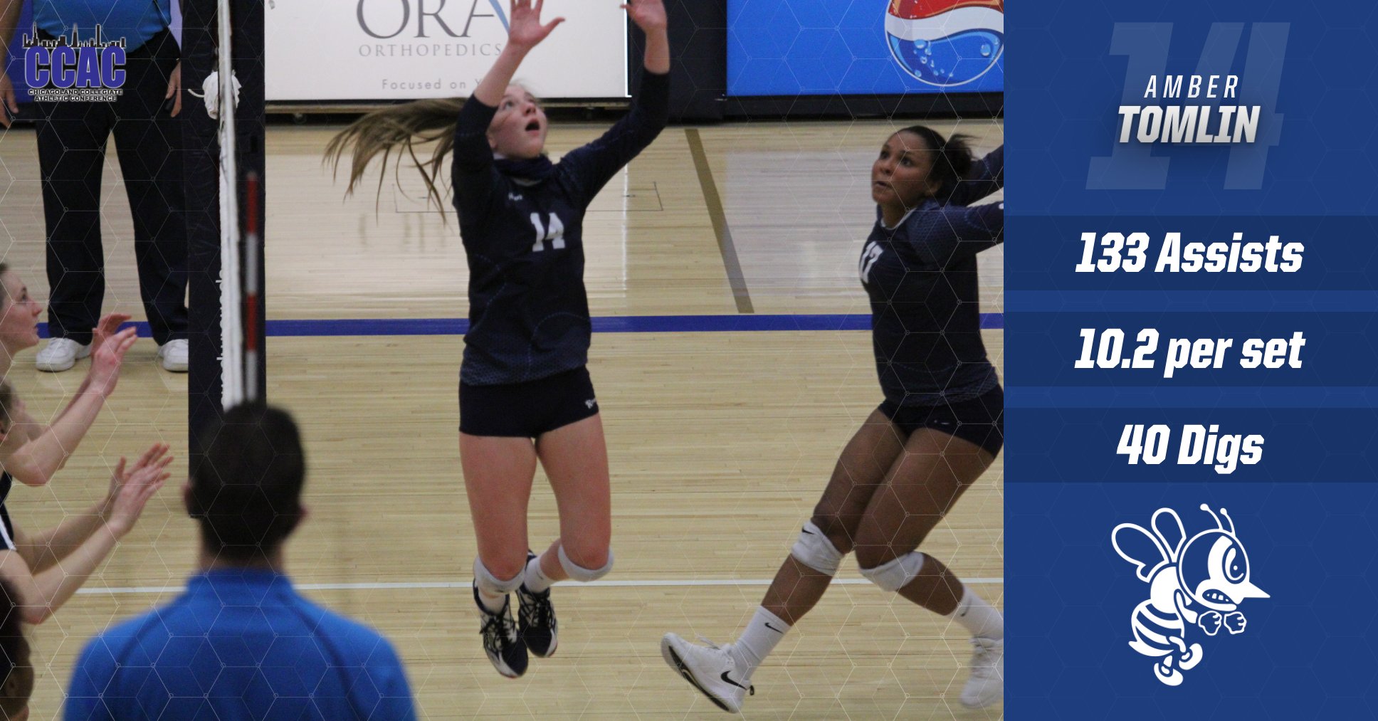 Amber Tomlin named CCAC Setter of the Week