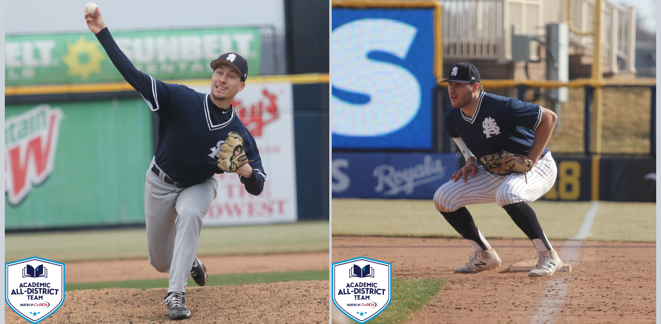 Dudek and Huckabone named to CoSIDA Academic All-District Team