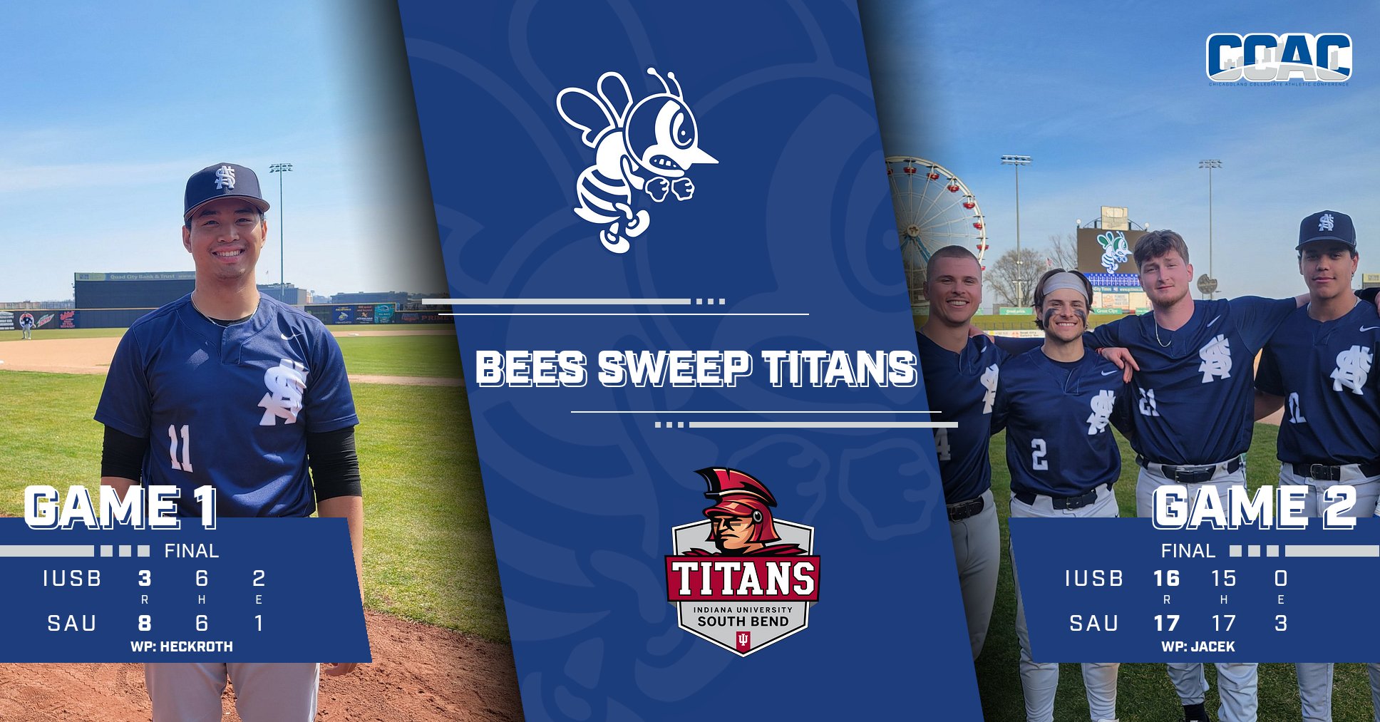 Vincent's big day carries Bees to sweep