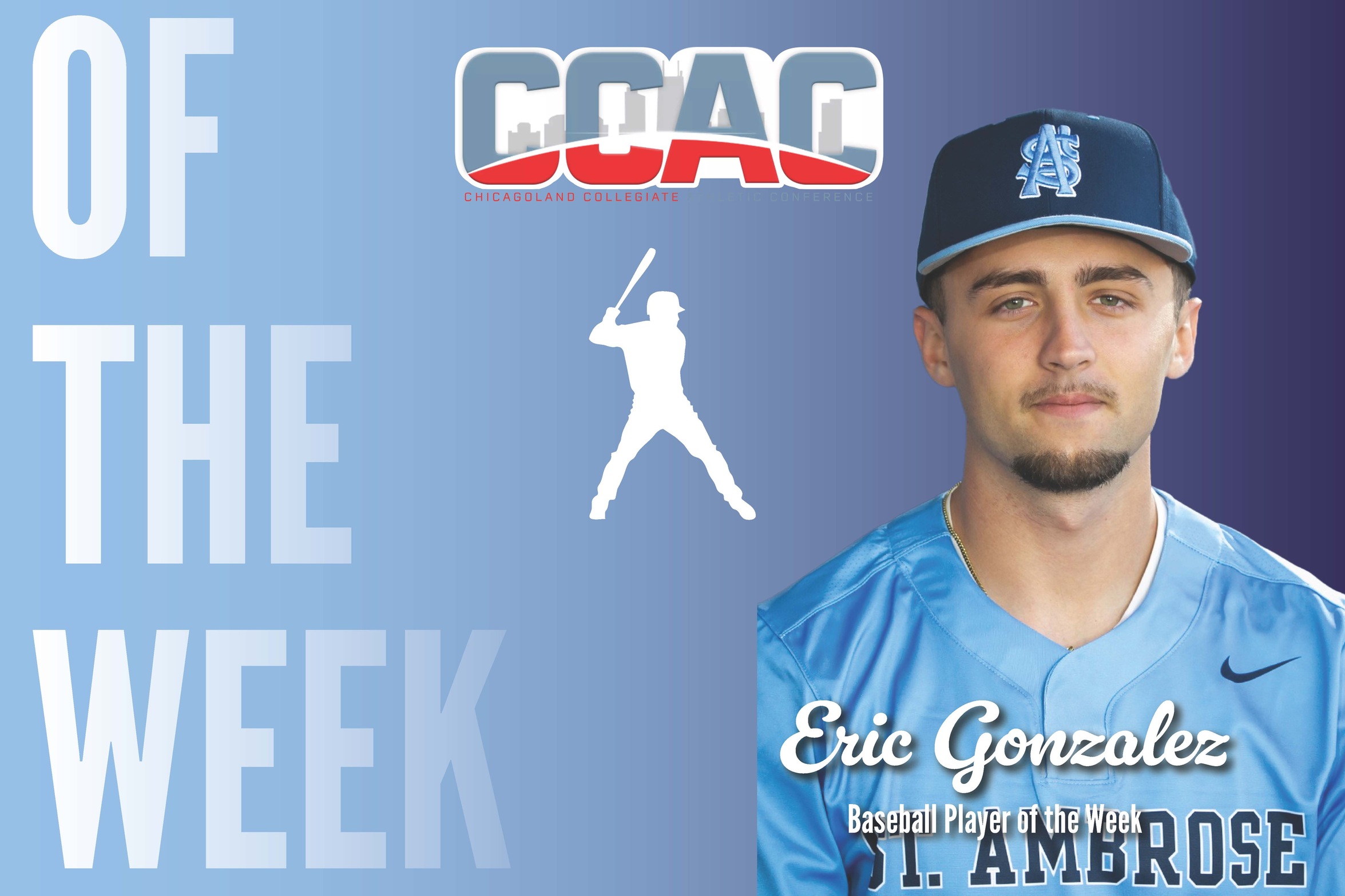 Gonzalez named CCAC Player of the Week