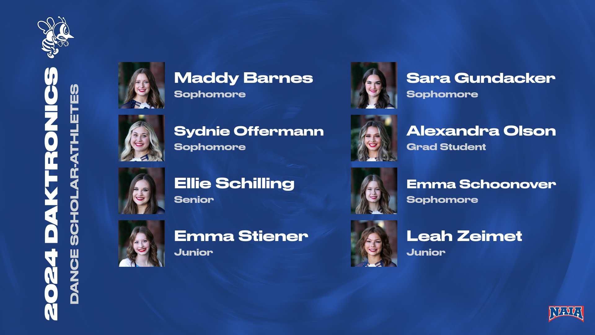 Eight Bees named NAIA Scholar-Athletes