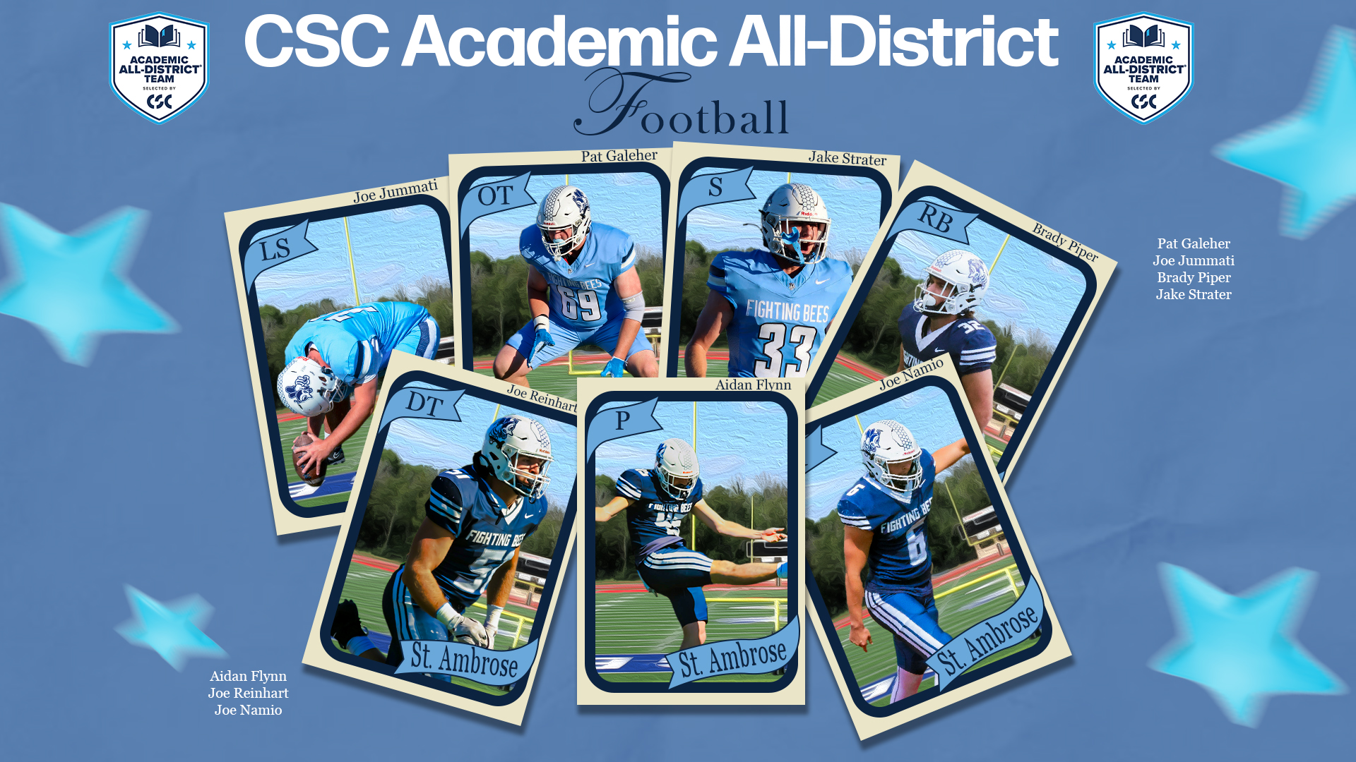 Seven Bees named to CSC's Academic All-District Team