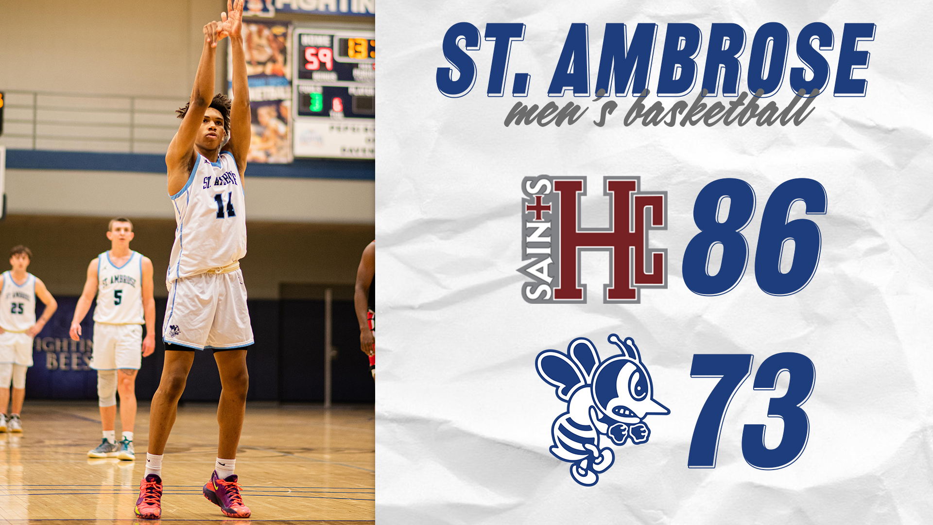 Bees' senior day spoiled by hot-shooting Saints