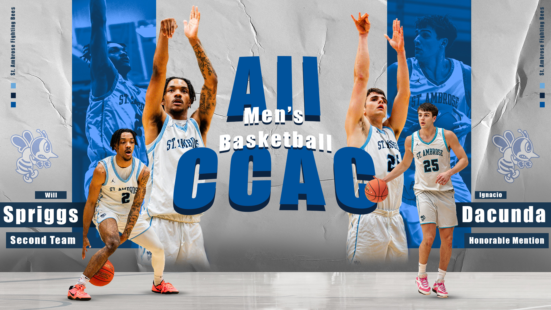 Spriggs and Dacunda earn all-CCAC recognition