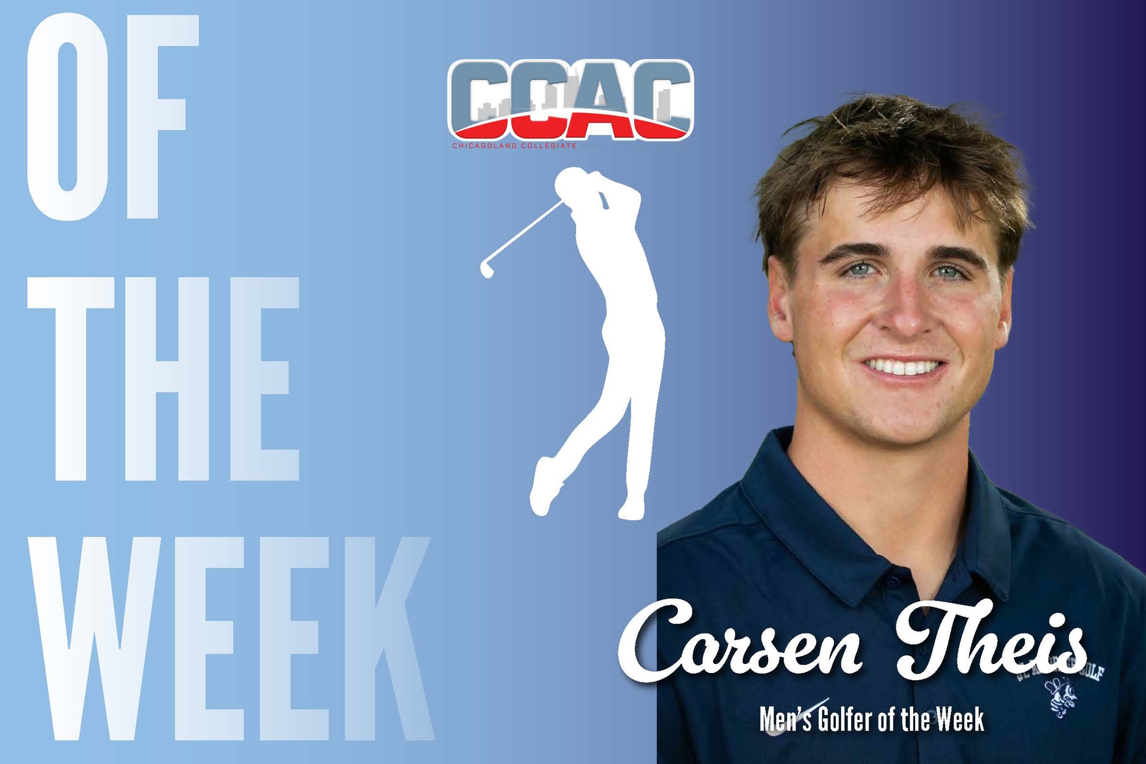 Theis named CCAC Golfer of the Week for second time