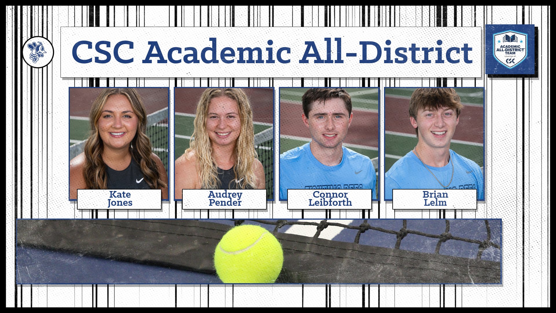 Four Bees named to CSC Academic All-District Team