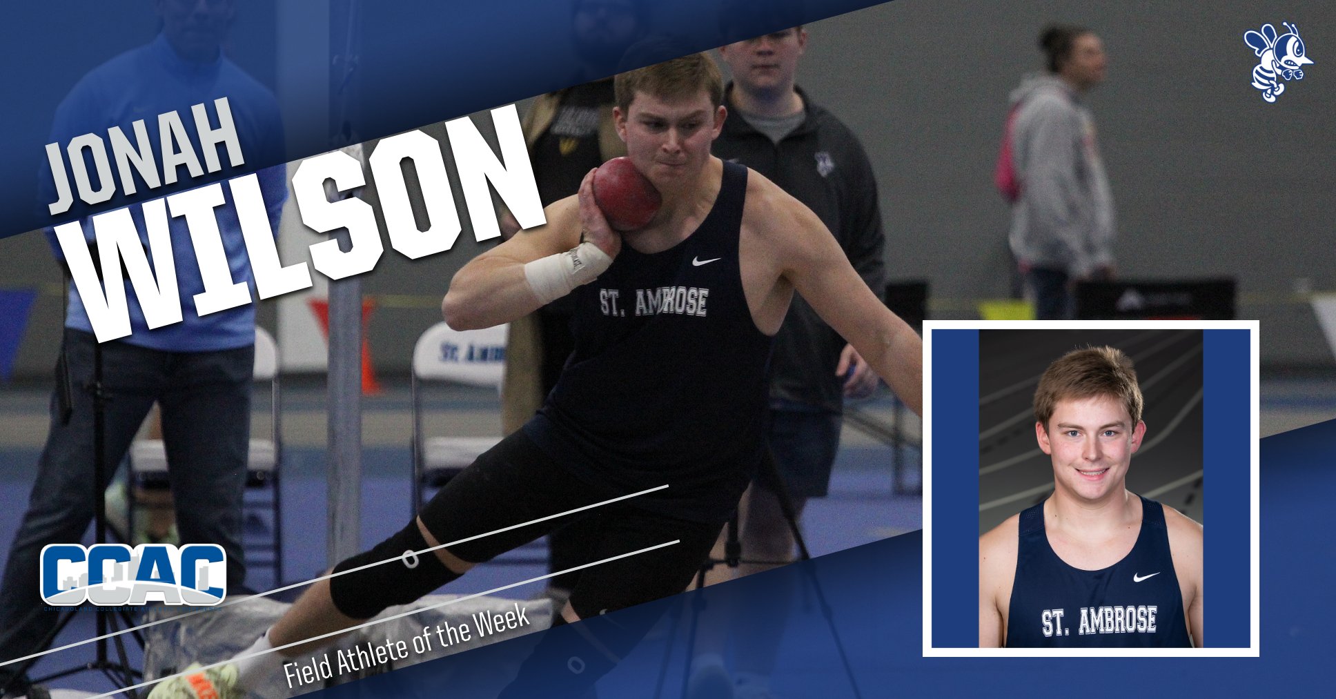 Jonah Wilson named CCAC Indoor Field Athlete of the Week