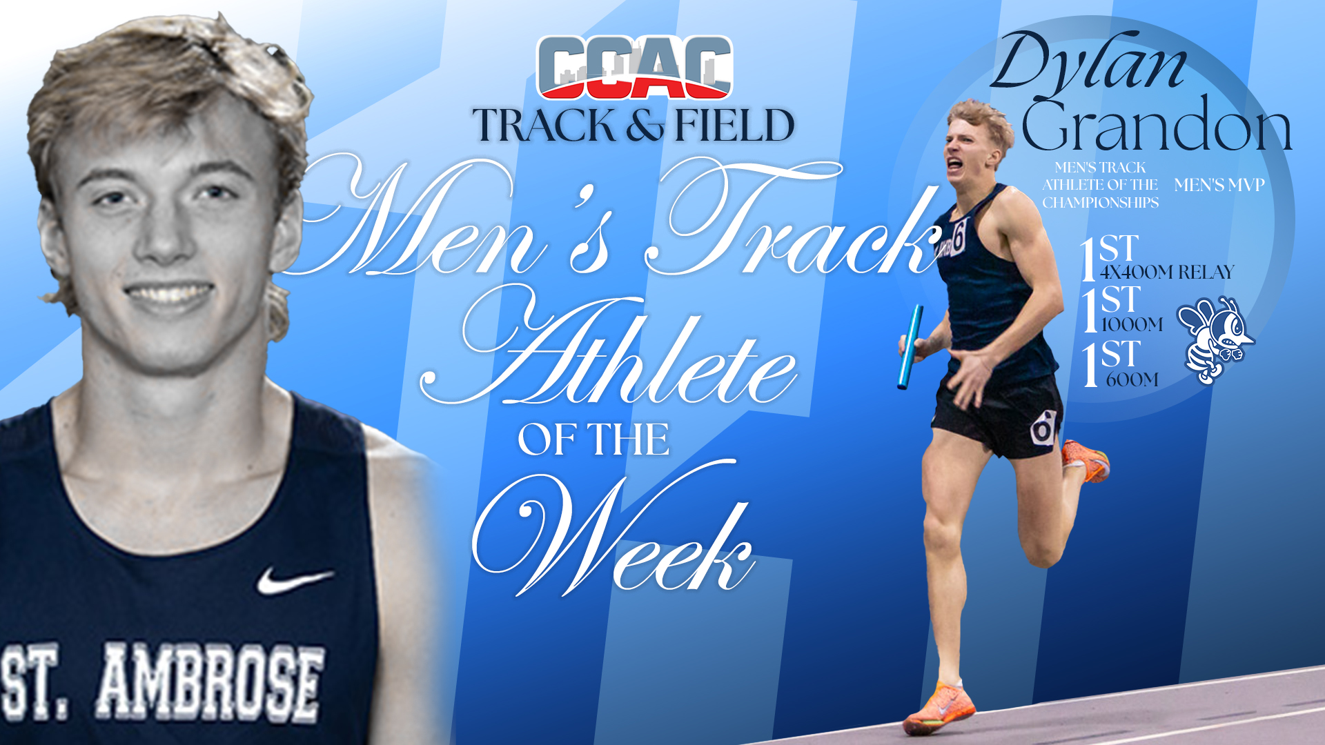 Grandon named CCAC Men's Track Athlete of the Week