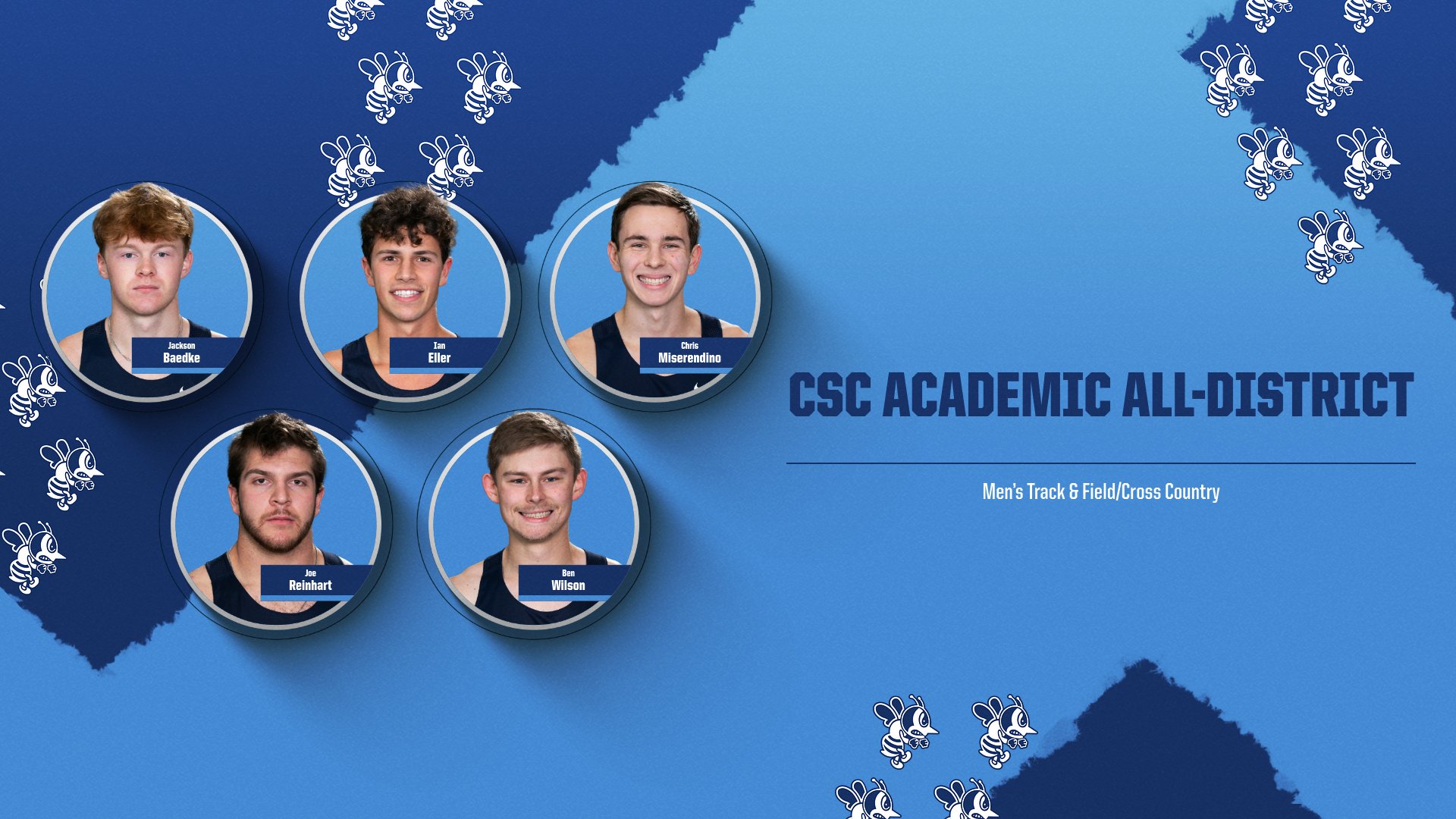 Five Bees named to CSC Academic All-District Team