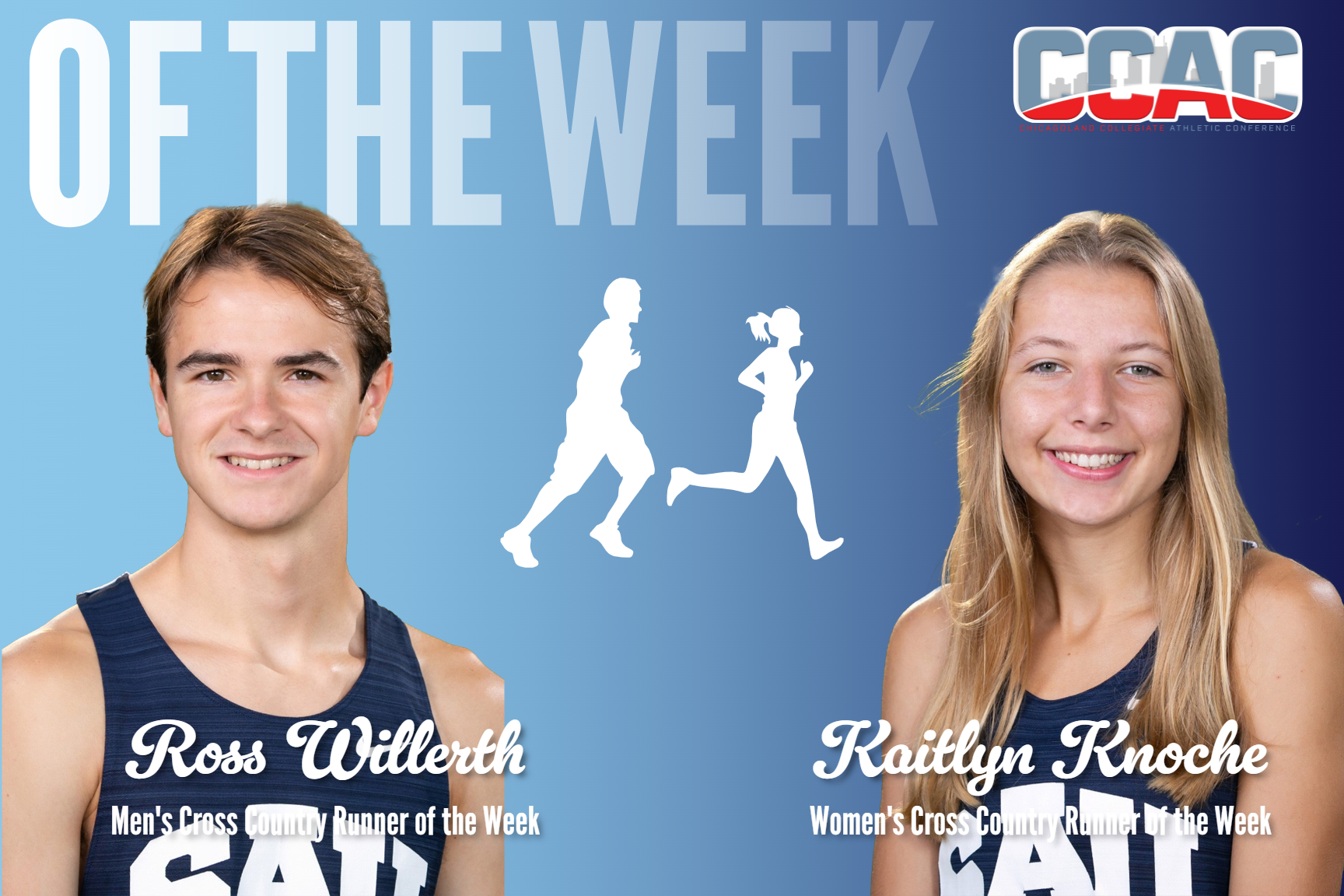 Willerth, Knoche named CCAC Runners of the Week for second time