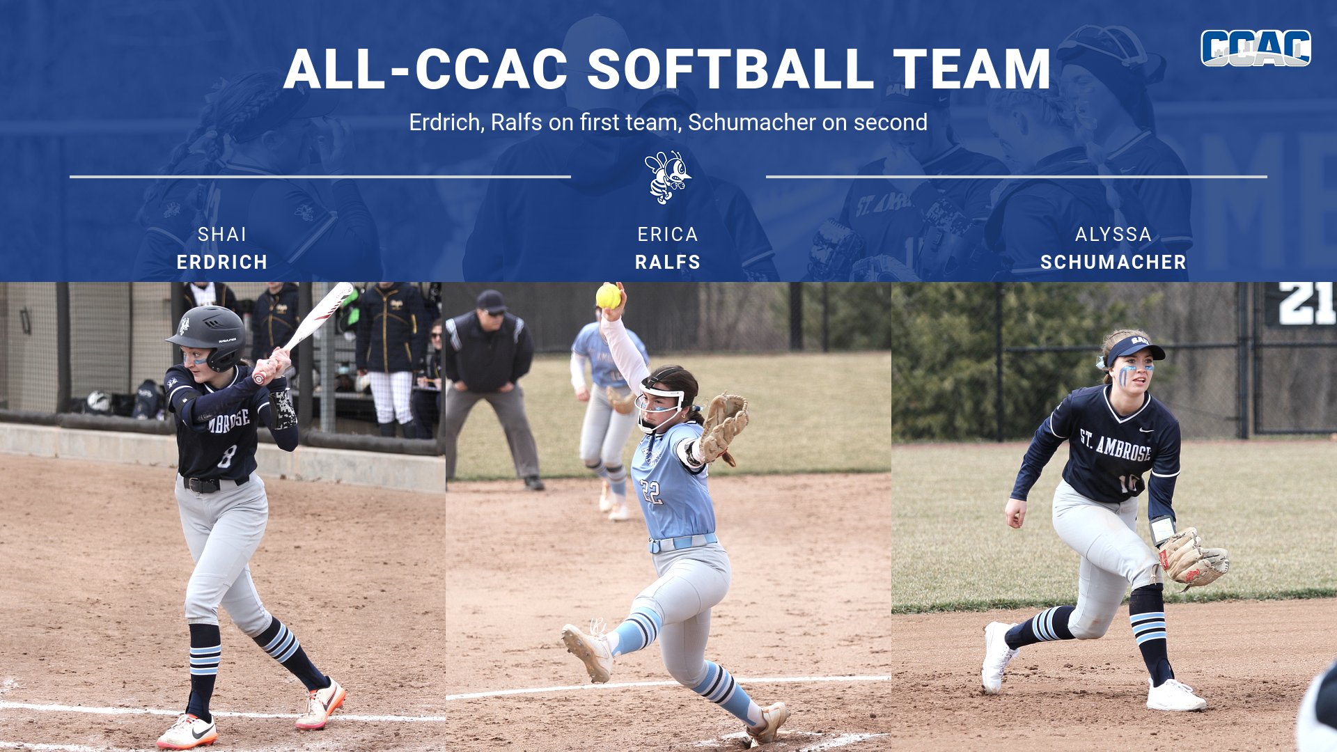 Erdrich, Ralfs named first team all-CCAC; Schumacher on second team