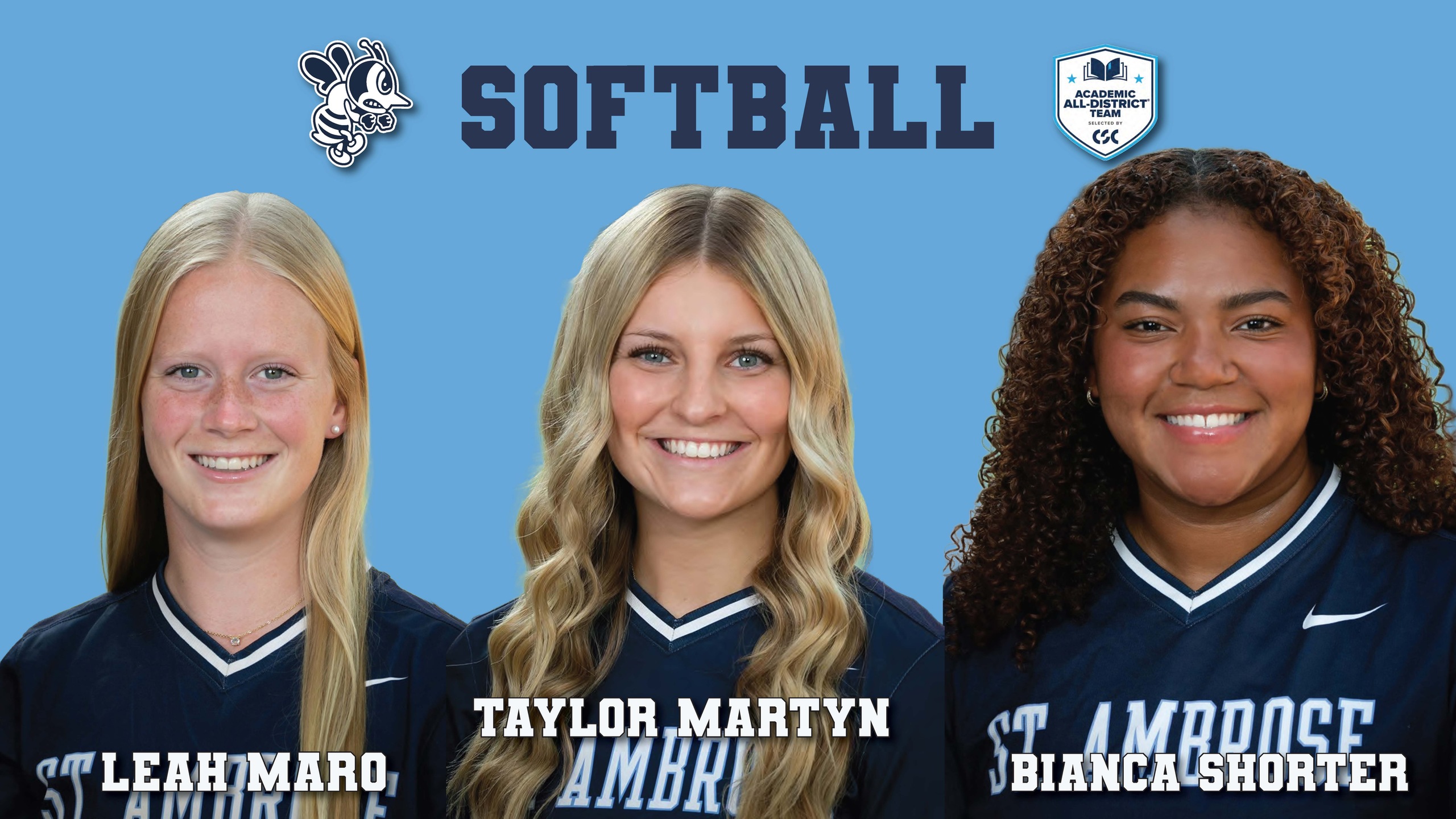 Maro, Martyn and Shorter named to CSC Academic All-District Team