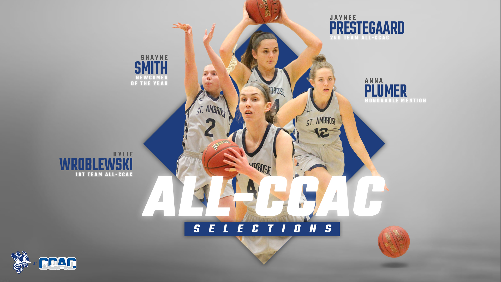 Wroblewski first team all-CCAC; one of four Bees recognized