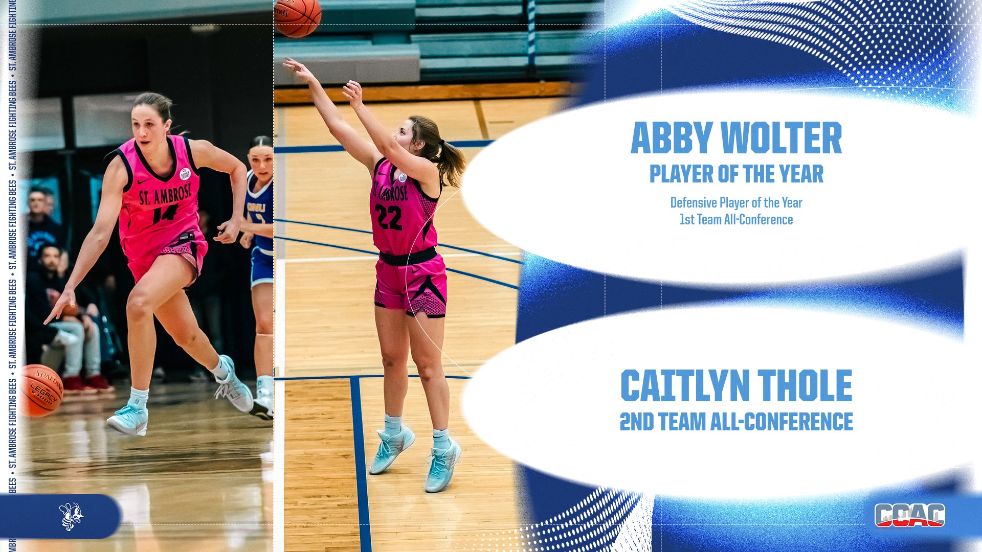 Wolter named CCAC Player of the Year; Thole named second team all-CCAC