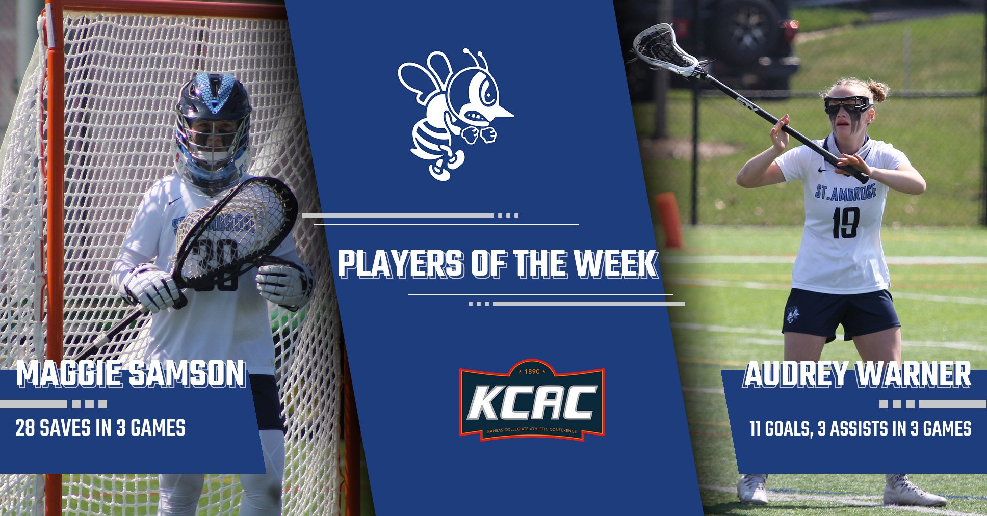 Samson, Warner win KCAC POTW honors