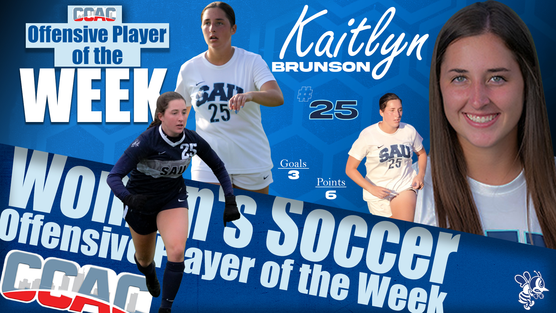 Brunson earns CCAC Offensive Player of the Week honors