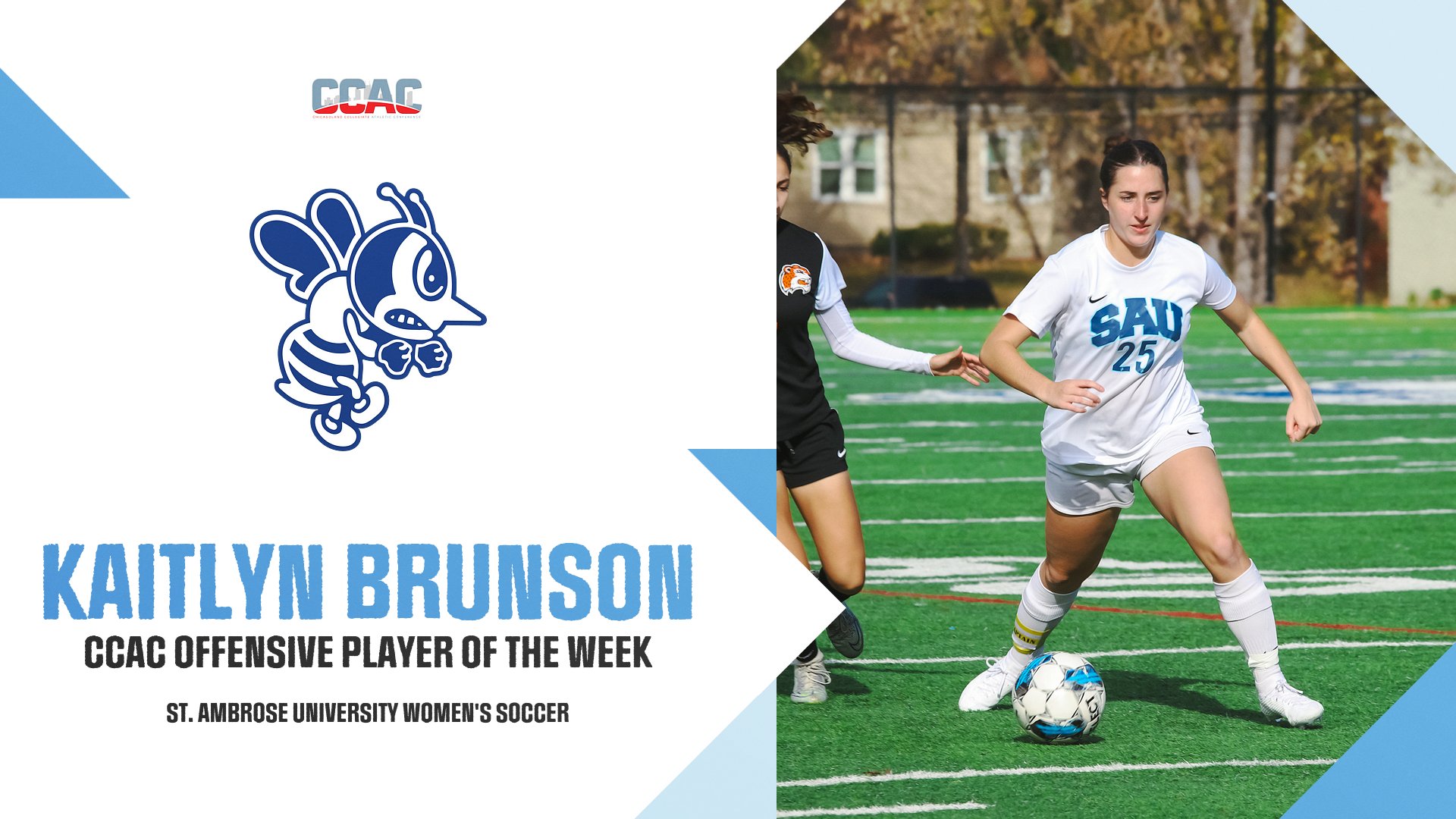 For the third time this season Brunson collects CCAC Offensive Player of the Week honors