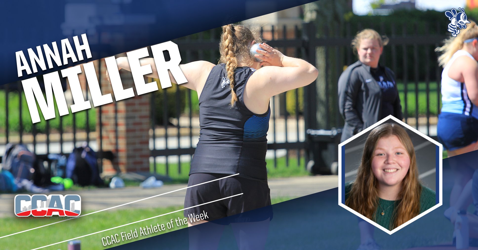 Miller again named CCAC Outdoor Field Athlete of the Week