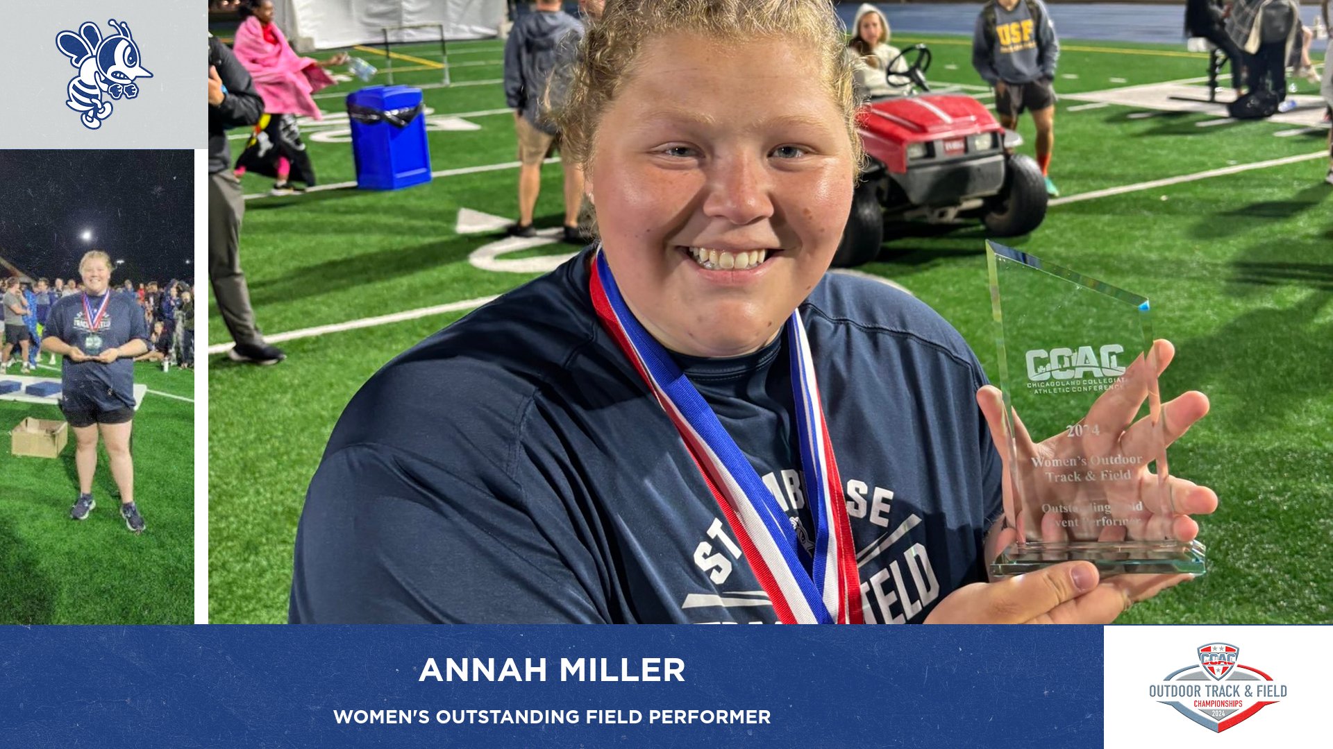 Miller named Outstanding Field Performer at CCAC Championships