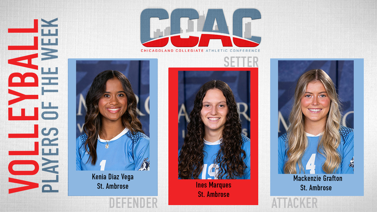 St. Ambrose sweeps CCAC Player of the Week honors